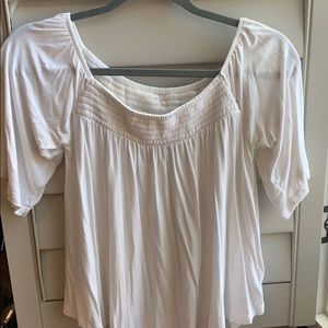 AEO White Off the Shoulder Blouse